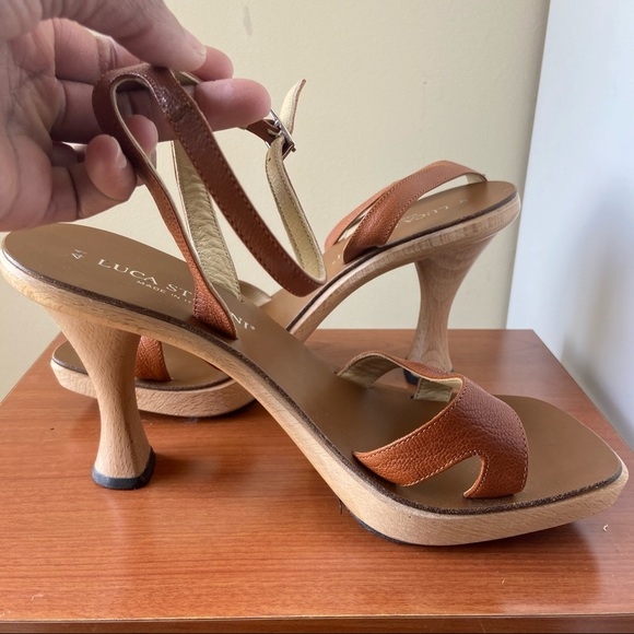 Luca Stefani Italian Leather Ankle Strap Sandals - Picture 7 of 11